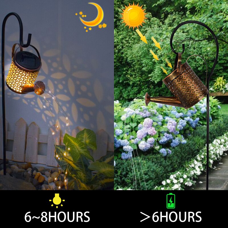 Solar Lights Outdoor Decorative Kettle Art Lamp - Image 4