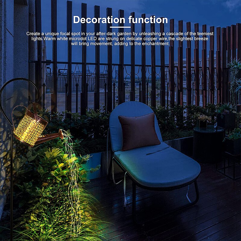 Solar Lights Outdoor Decorative Kettle Art Lamp - Image 8