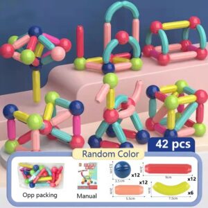 Children Diy Magnet Sticks Balls Construction Set